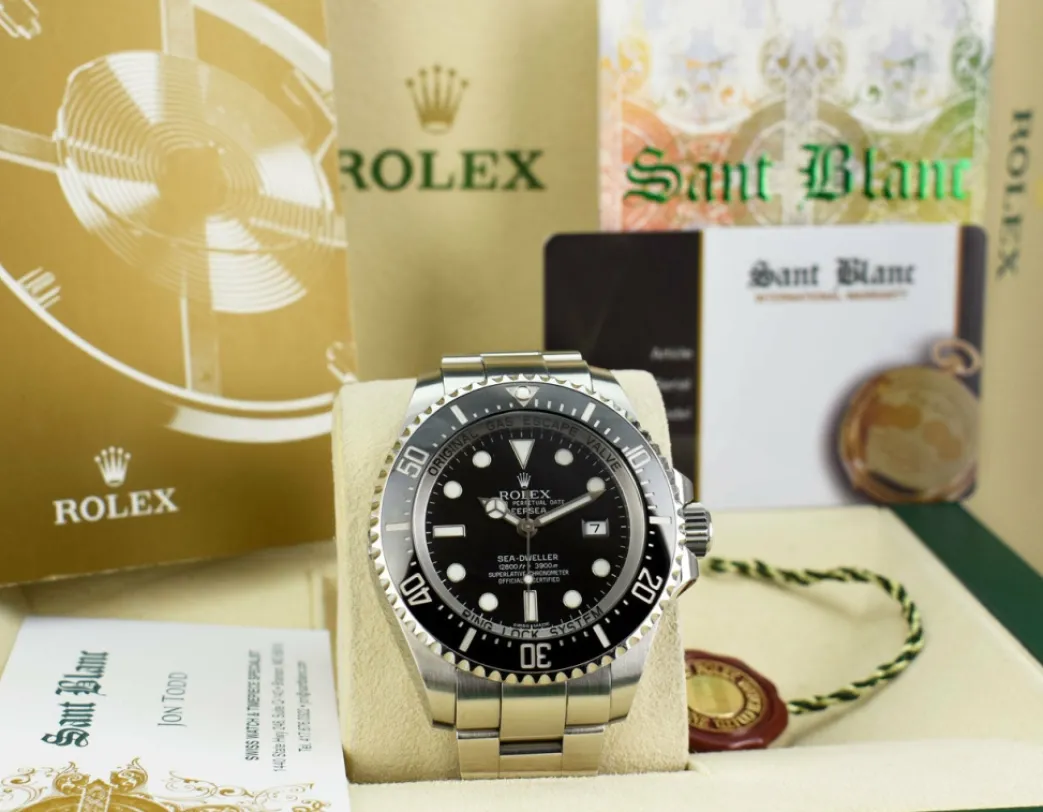 rolex_mm_stainless_steel__0-34.webp Deep Diving Professional Watches | Men's Watches | Sant Blanc ROLEX 44mm Stainless Steel Deepsea Sea Dweller Black Dial Model 116660