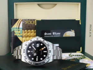 Sports Watches | Field Professional Watches | Sant Blanc ROLEX 42mm Stainless Steel Explorer II Black Dial Model 216570