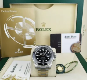 Diving Professional Watches | Sant Blanc ROLEX 40mm Stainless Steel Submariner Black Dial Ceramic Bezel Model 116610LN