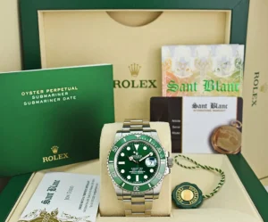 Diving Professional Watches | Sports Watches | Sant Blanc Rolex 40mm Stainless Steel Submariner Green "Hulk" Dial Model 116610LV