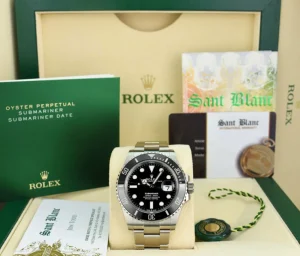 Diving Professional Watches | Sports Watches | Sant Blanc ROLEX 41mm Stainless Steel Submariner Black Index Dial Ceramic Bezel Model 126610LN