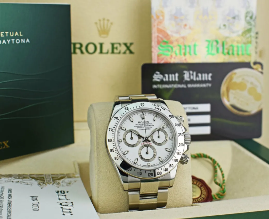 rolex_mm_stainless_steel__1-41.webp Sports Watches | Men's Watches | Sant Blanc ROLEX 40mm Stainless Steel Daytona White Index Dial Model 116520