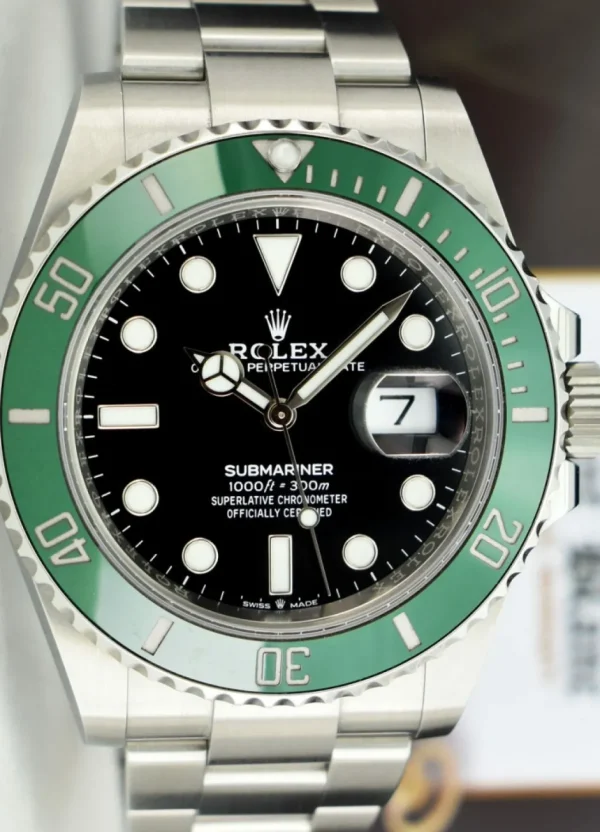 Diving Professional Watches | Men's Watches | Sant Blanc ROLEX 41mm Stainless Steel Submariner "KERMIT" Black Dial Green Bezel Model 126610LV