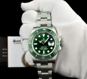 Diving Professional Watches | Sports Watches | Sant Blanc ROLEX 40mm Stainless Steel Submariner Green Ceramic Bezel - Hulk - Model 116610LV