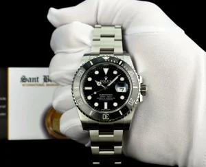 Diving Professional Watches | Sports Watches | Sant Blanc ROLEX 40mm Stainless Steel Submariner Black Ceramic Bezel Model 116610LN