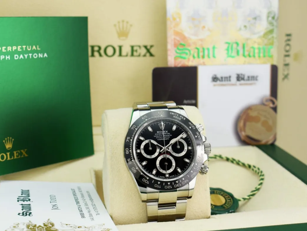 rolex_mm_stainless_steel__2-10.webp Men's Watches | Racing Professional Watches | Sant Blanc ROLEX 40mm Stainless Steel DAYTONA Black Dial Ceramic Bezel Model 116500LN