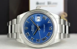 Dress Watches | Sant Blanc ROLEX 41mm Stainless Steel DateJust 41 Blue Roman with Box & Card Model 126300