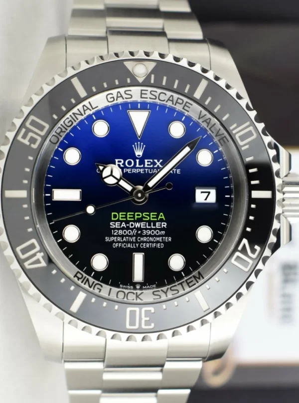 Deep Diving Professional Watches | Sant Blanc ROLEX 44mm Stainless Steel Deepsea SeaDweller D Blue James Cameron Model 136660