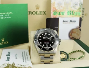 Sports Watches | Deep Diving Professional Watches | Sant Blanc ROLEX 43mm Stainless Steel Red Sea Dweller Rare MK1 Dial Box & Card Model 126600