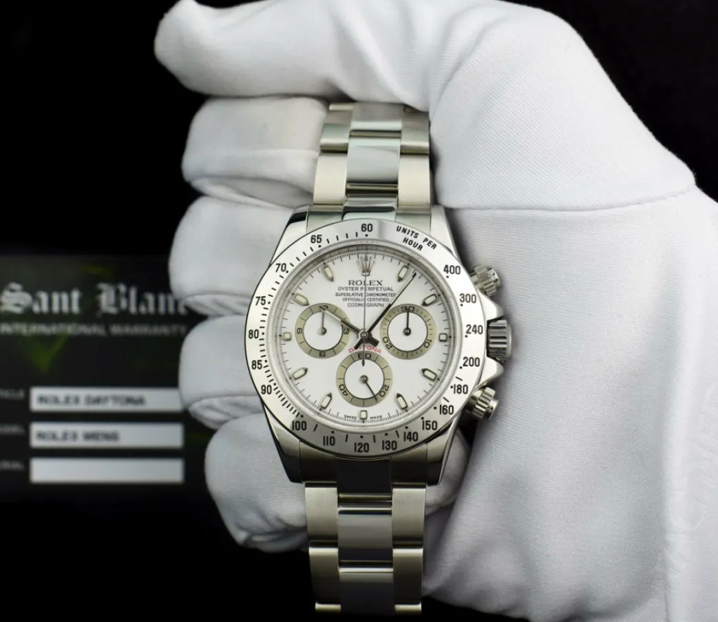 rolex_mm_stainless_steel__2-40.webp Sports Watches | Men's Watches | Sant Blanc ROLEX 40mm Stainless Steel Daytona White Index Dial Model 116520