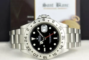 Sports Watches | Men's Watches | Sant Blanc ROLEX 40mm Stainless Steel Explorer II Black Dial SEL Model 16570
