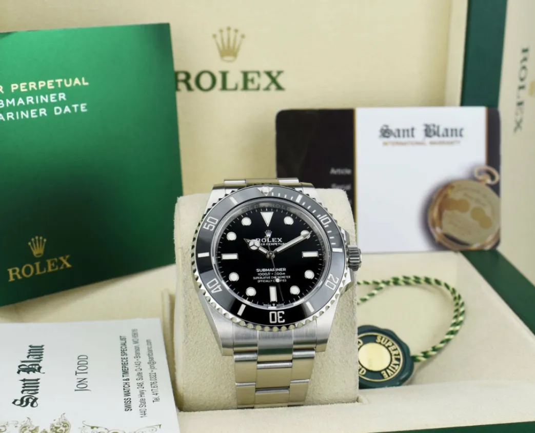 rolex_mm_stainless_steel__2-55.webp Diving Professional Watches | Sports Watches | Sant Blanc ROLEX 41mm Stainless Steel Submariner Black Dial Ceramic Bezel Model 124060
