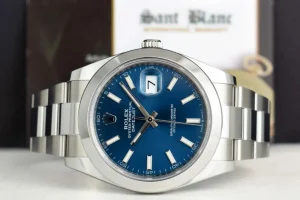 Dress Watches | Sant Blanc ROLEX 41mm Stainless Steel DateJust 41 Blue Index Dial Model 126300