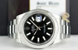 Men's Watches | President Dress Watches | Sant Blanc ROLEX 41mm Stainless Steel DateJust II Black Index Dial Model 116300