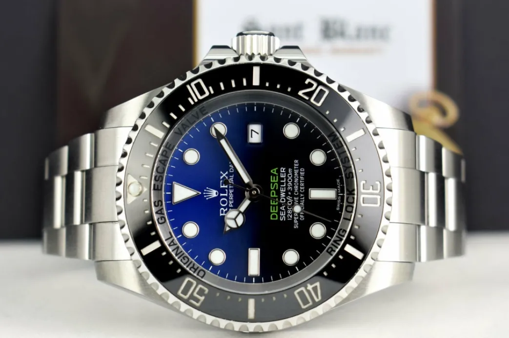 rolex_mm_stainless_steel__3-32.webp Deep Diving Professional Watches | Men's Watches | Sant Blanc ROLEX 44mm Stainless Steel Deepsea Sea Dweller James Cameron Blue Gradient Dial Model 116660