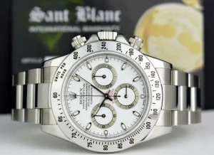 Sports Watches | Men's Watches | Sant Blanc ROLEX 40mm Stainless Steel Daytona White Index Dial Model 116520