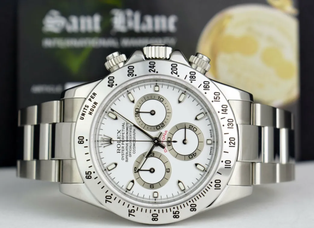 rolex_mm_stainless_steel__3-41.webp Sports Watches | Men's Watches | Sant Blanc ROLEX 40mm Stainless Steel Daytona White Index Dial Model 116520
