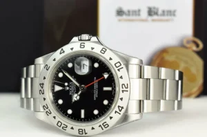 Sports Watches | Men's Watches | Sant Blanc ROLEX 40mm Stainless Steel Explorer II Black Dial SEL Model 16570