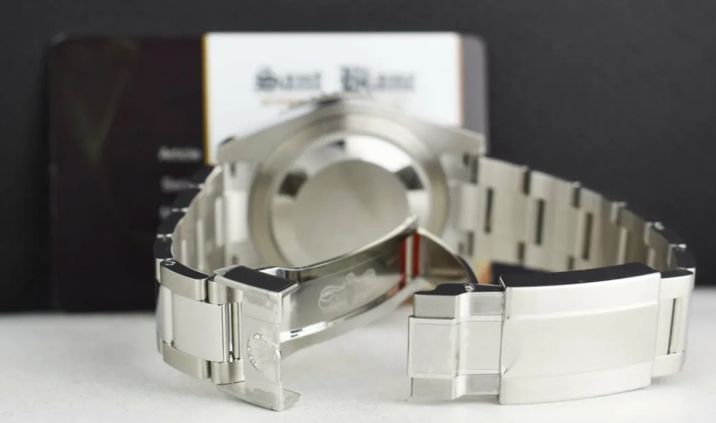 rolex_mm_stainless_steel__4-13.webp Men's Watches | Pilots Professional Watches | Sant Blanc ROLEX 40mm Stainless Steel GMT Master II "Sprite" Bezel Oyster Bracelet Model 126720 VTNR