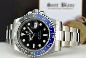 Sports Watches | Men's Watches | Sant Blanc ROLEX 40mm Stainless Steel GMT Master II Blue & Black BATMAN Bezel Model 116710 BLNR