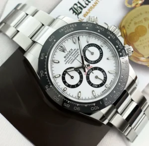 Sports Watches | Men's Watches | Sant Blanc ROLEX 40mm Stainless Steel Daytona White Dial Ceramic Bezel Model 116500LN