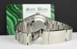 Men's Watches | Sant Blanc ROLEX 41mm Stainless Steel Oyster Perpetual Green Index Model 124300
