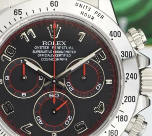 Racing Professional Watches | Sant Blanc ROLEX 40mm Stainless Steel Daytona Black Race Dial Fat Buckle Model 116520