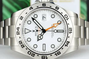 Field Professional Watches | Sant Blanc ROLEX 42mm Stainless Steel Explorer II White Dial with Box & Card & Tags Model 216570