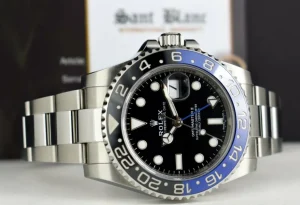 Sports Watches | Men's Watches | Sant Blanc ROLEX 40mm Stainless Steel GMT Master II Blue & Black BATMAN Bezel Model 116710 BLNR