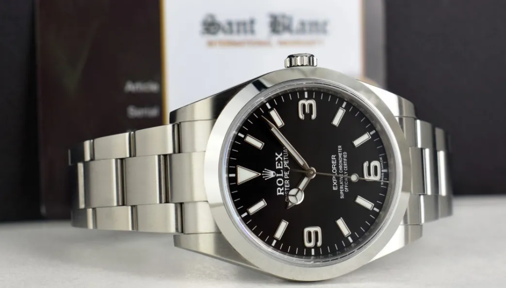 rolex_mm_stainless_steel__5-40.webp Sports Watches | Men's Watches | Sant Blanc ROLEX 39mm Stainless Steel Explorer Black Index Dial - Full Lume - Model 214270