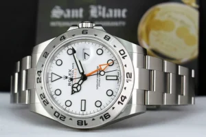 Sports Watches | Field Professional Watches | Sant Blanc ROLEX 42mm Stainless Steel Explorer II White Dial Model 216570