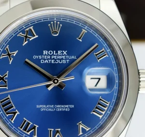 Dress Watches | Sant Blanc ROLEX 41mm Stainless Steel DateJust 41 Blue Roman with Box & Card Model 126300