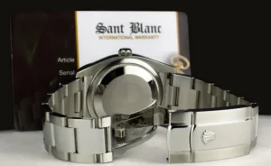 Men's Watches | Dress Watches | Sant Blanc ROLEX 36mm Stainless Steel DateJust Black Index Dial Oyster Band Model 116200