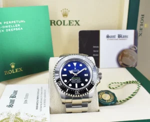 Deep Diving Professional Watches | Sant Blanc ROLEX 44mm Stainless Steel Deepsea SeaDweller D Blue James Cameron Model 136660