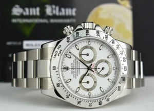 Sports Watches | Men's Watches | Sant Blanc ROLEX 40mm Stainless Steel Daytona White Index Dial Model 116520
