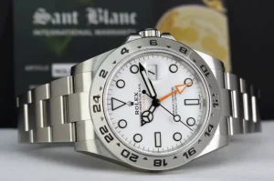 Sports Watches | Field Professional Watches | Sant Blanc ROLEX 42mm Stainless Steel Explorer II White Dial Model 216570