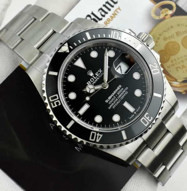 Diving Professional Watches | Sports Watches | Sant Blanc ROLEX 41mm Stainless Steel Submariner Black Ceramic Bezel Model 126610LN