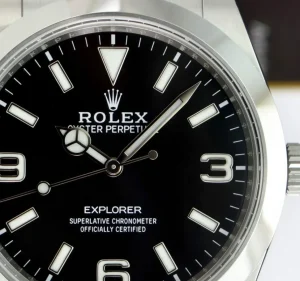 Sports Watches | Men's Watches | Sant Blanc ROLEX 39mm Stainless Steel Explorer Black Index Dial Full Blue Lume Model 214270