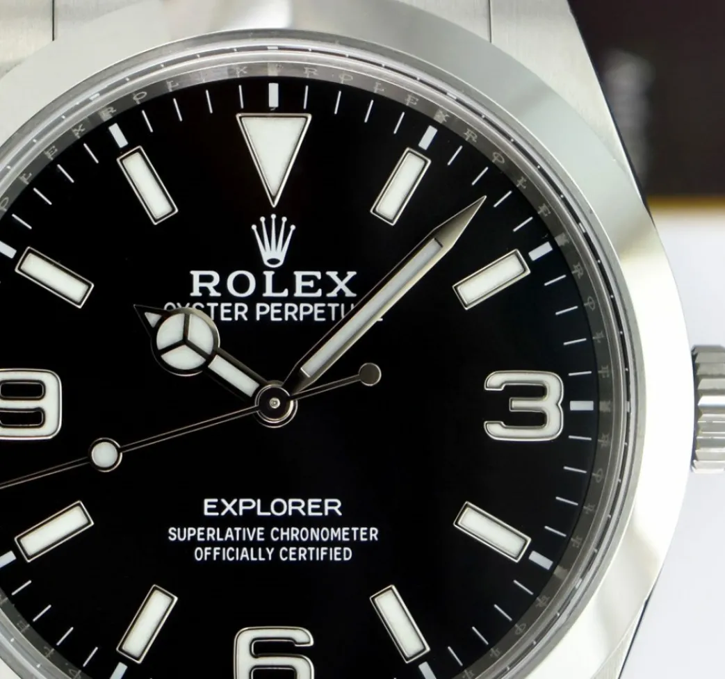 rolex_mm_stainless_steel__7-26.webp Sports Watches | Men's Watches | Sant Blanc ROLEX 39mm Stainless Steel Explorer Black Index Dial - Full Lume - Model 214270