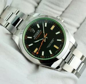 Sports Watches | Scientists Professional Watches | Sant Blanc ROLEX 40mm Stainless Steel Milgauss Green Crystal Black Index Model 116400GV