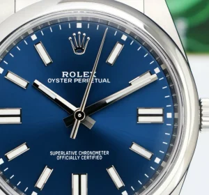 Men's Watches | Sant Blanc ROLEX 41mm Stainless Steel Oyster Perpetual Blue Index Model 124300