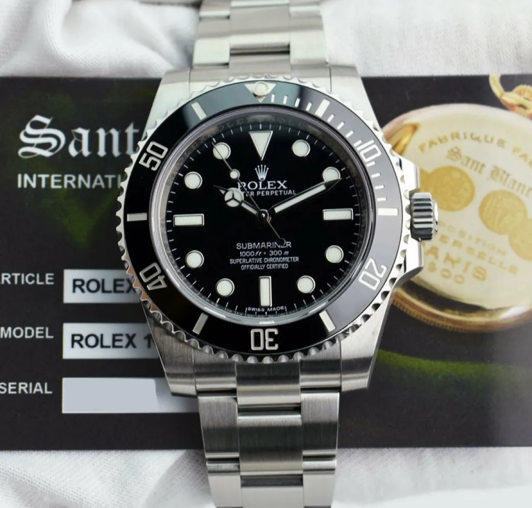 rolex_mm_stainless_steel__7-40.webp Diving Professional Watches | Sports Watches | Sant Blanc ROLEX 40mm Stainless Steel No-Date Submariner Black Ceramic Model 114060