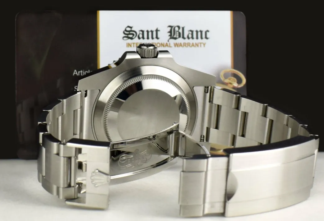 rolex_mm_stainless_steel__7-46.webp Diving Professional Watches | Sports Watches | Sant Blanc Rolex 40mm Stainless Steel Submariner Green "Hulk" Dial Model 116610LV