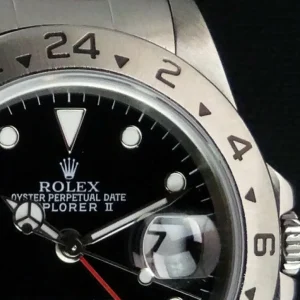 Sports Watches | Men's Watches | Sant Blanc ROLEX 40mm Stainless Steel Explorer II Black Index Dial Model 16570