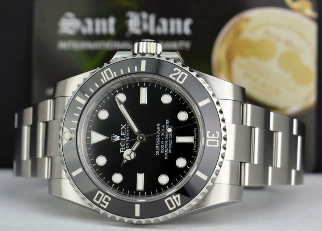 rolex_mm_stainless_steel__8-24.webp Diving Professional Watches | Sports Watches | Sant Blanc ROLEX 40mm Stainless Steel No-Date Submariner Black Ceramic Model 114060