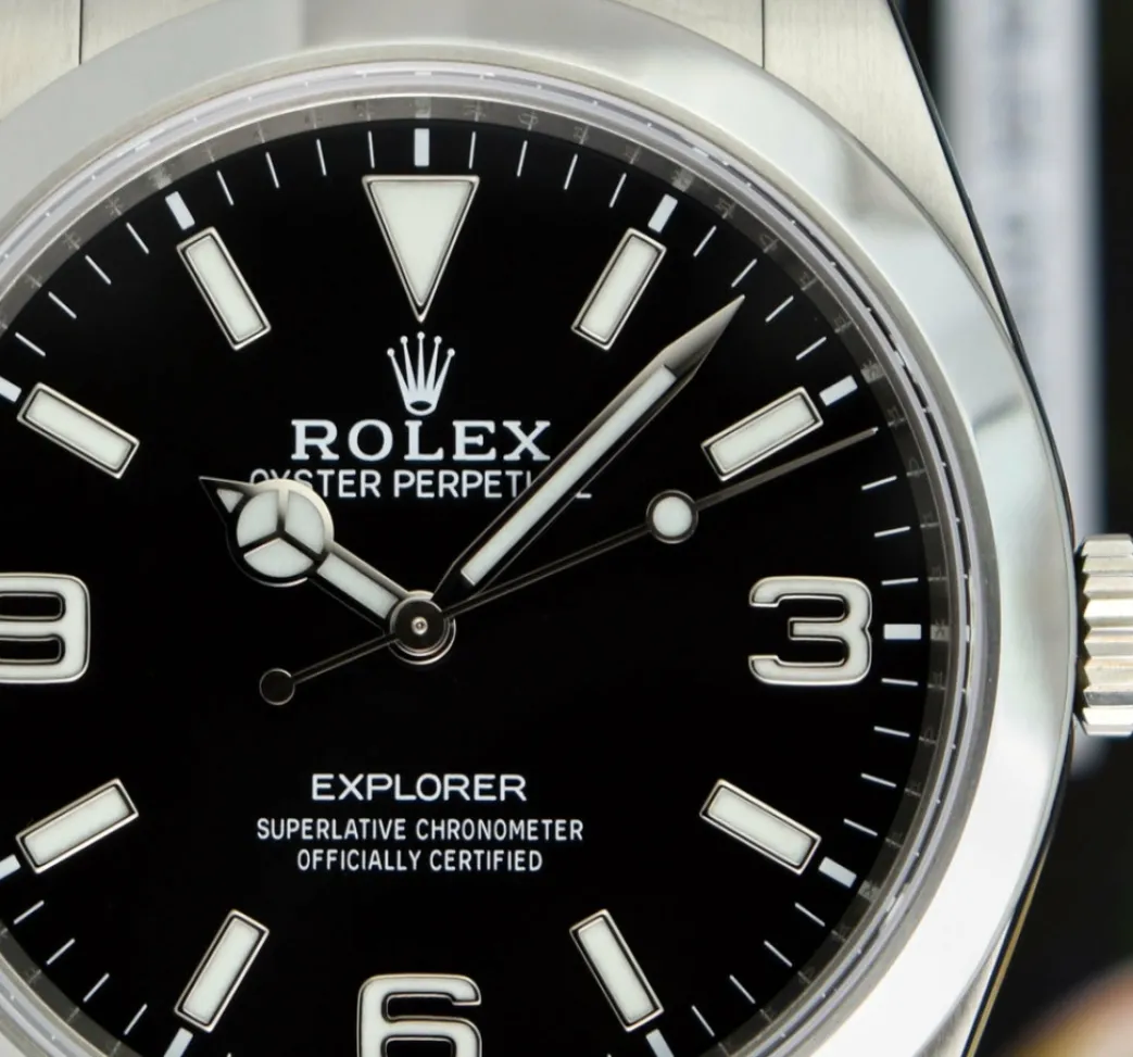 rolex_mm_stainless_steel__9-13.webp Sports Watches | Field Professional Watches | Sant Blanc ROLEX 39mm Stainless Steel Explorer Black Full Lume Dial Model 214270