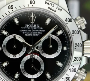 Sports Watches | Racing Professional Watches | Sant Blanc ROLEX 40mm Stainless Steel Daytona Black Index Dial 