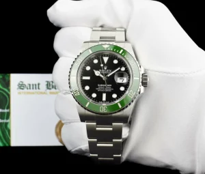 Diving Professional Watches | Sant Blanc ROLEX 41mm Stainless Submariner MK 2 Green Bezel "Kermit" Model 126610LV
