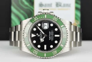 Diving Professional Watches | Sant Blanc ROLEX 41mm Stainless Submariner MK 2 Green Bezel 