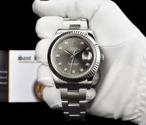 Dress Watches | Sant Blanc ROLEX 41mm White Gold & SS DateJust II Rhodium Diamond Dial 116334